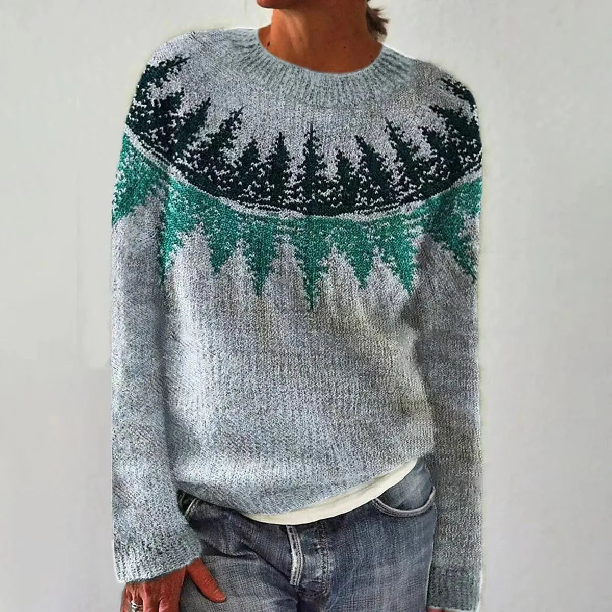Tuotekuva – SILVIA – Naisten vintage-henkinen neule